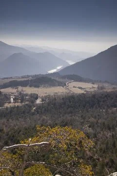 Cingles de Vallcebre cliffs landscape in Catalonia Stock Photos