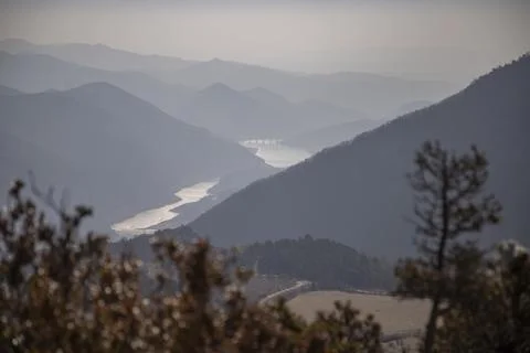 Cingles de Vallcebre cliffs landscape in Catalonia Stock Photos