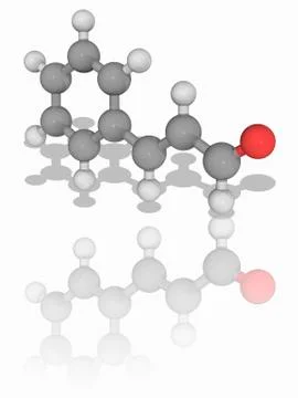 Cinnamaldehyde organic compound molecule Stock Illustration