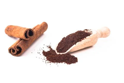 Cinnamon and coffee Stock Photos