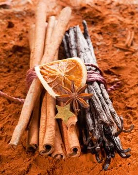 Cinnamon and vanilla Stock Photos