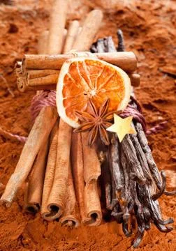 Cinnamon and vanilla Stock Photos