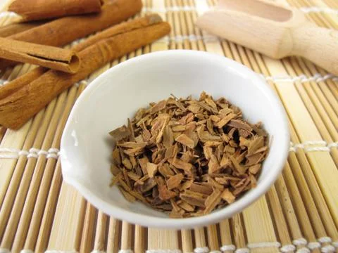 Cinnamon bark, Cinnamomi cortex Stock-Fotos