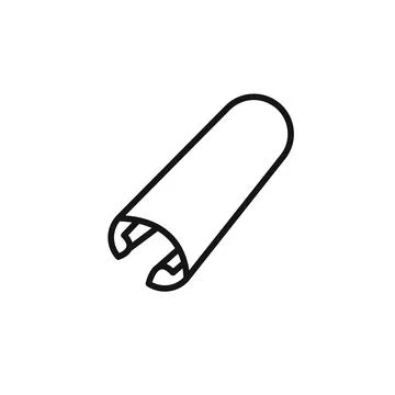 Cinnamon bark logo sign vector outline Stock-Illustration