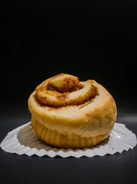 Cinnamon black background Stock Photos