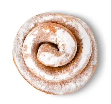 Cinnamon bun isolated Stock Photos