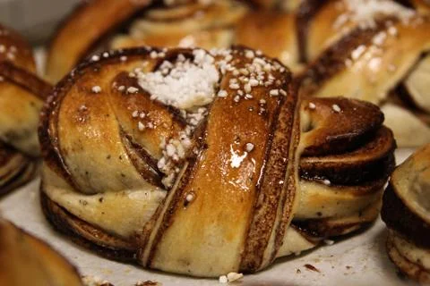 Cinnamon bun Stock Photos