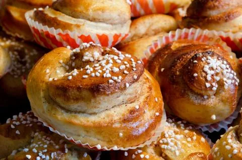 Cinnamon buns Stock Photos