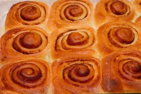Cinnamon buns Stock Photos