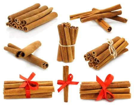 Cinnamon collage Stock Photos