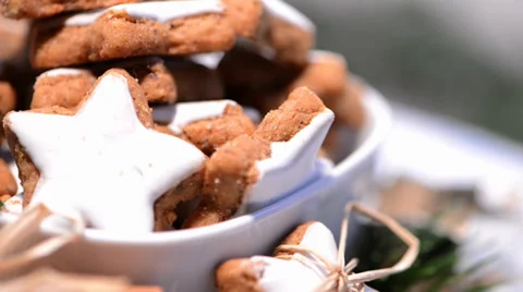 Cinnamon cookies (loopable video) Stock Footage 33758923