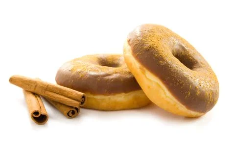 Cinnamon donuts Stock Photos