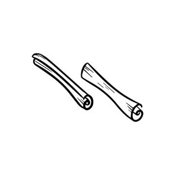 Cinnamon doodle icon. Vector isolated sketch image Stock Illustration