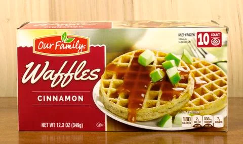 Cinnamon flavored waffles 库存照片