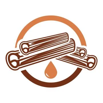 Cinnamon icon design template Stock Illustration