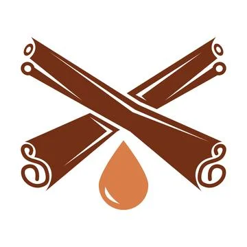 Cinnamon icon logo design template Stock Illustration