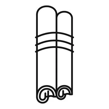 Cinnamon icon outline vector. Spice stick Stock-Illustration