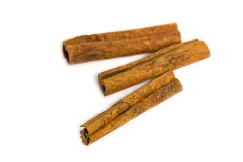 Cinnamon isolated on white background Stock Photos