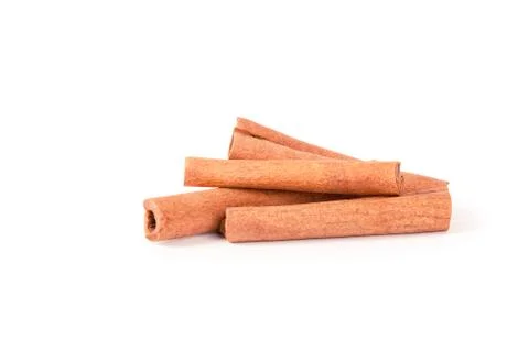 Cinnamon isolated on white background Stock Photos