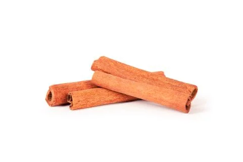 Cinnamon isolated on white background Stock Photos