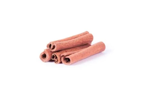 Cinnamon isolated on white background Stock Photos