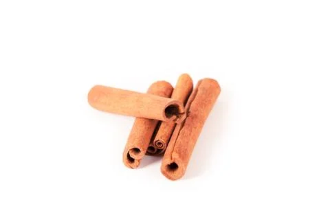 Cinnamon isolated on white background Stock Photos