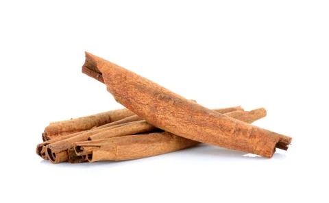 Cinnamon isolated on the white background Stock Photos