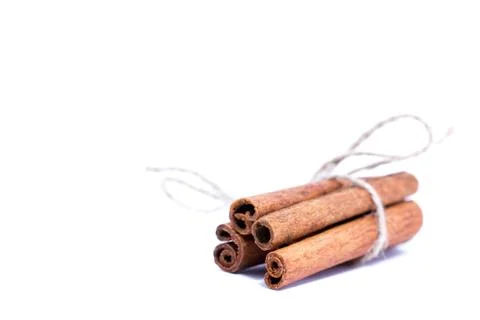 Cinnamon isolated on a white background Foto stock