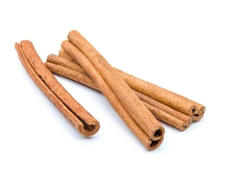 Cinnamon isolated on white background Stock Photos