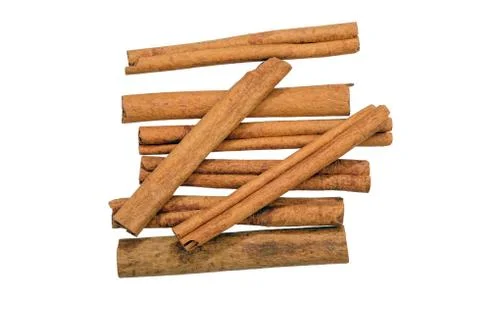 Cinnamon isolated on white background Stock Photos
