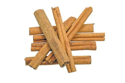 Cinnamon isolated on white background Stock Photos