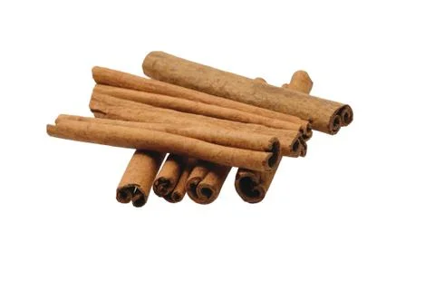 Cinnamon isolated on white background Stock Photos