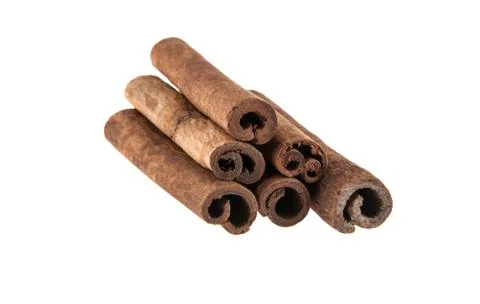 Cinnamon isolated on white background Stock Photos