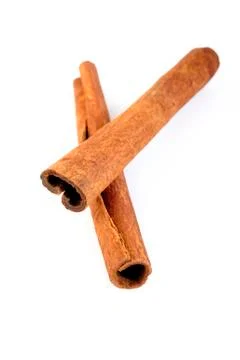 Cinnamon isolated on white Stock Photos