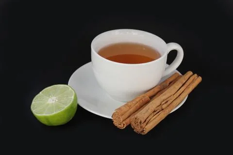 Cinnamon, Lemon, Tea Stock Photos