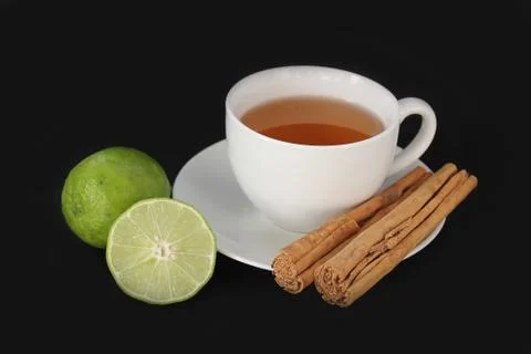 Cinnamon, Lemon, Tea Stock Photos