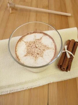 Cinnamon milk Stock Photos