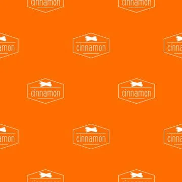 Cinnamon pattern vector orange Stock Illustration