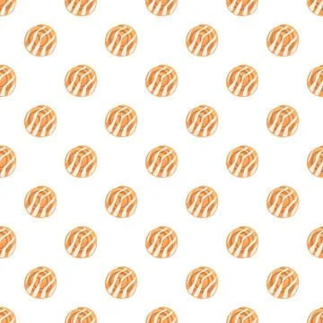 Cinnamon roll bun pattern with sweet icing イラスト素材
