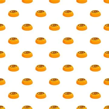 Cinnamon roll buns creating sweet snack pattern Stock Illustration