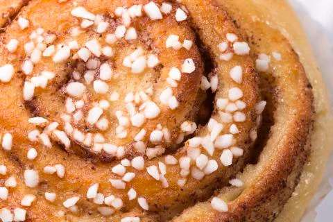 Cinnamon Roll Close Up Stock Photos