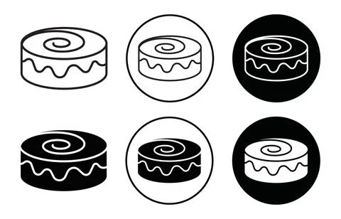 Cinnamon roll icon Stock Illustration