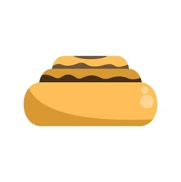 Cinnamon roll pastry bun bread vector illustration 스톡 일러스트