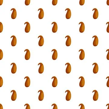 Cinnamon roll pastry seamless pattern sweet food background Stockillustratie
