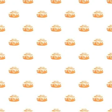 Cinnamon roll pattern sweet dessert food background Stock Illustration