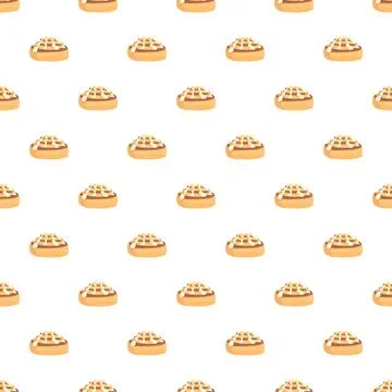 Cinnamon roll seamless pattern creating bakery background Stock Illustration