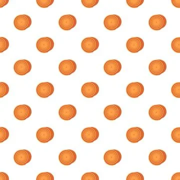 Cinnamon roll seamless pattern on white background Stock Illustration