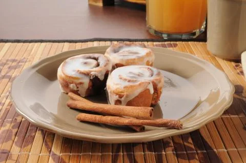Cinnamon rolls Stock Photos