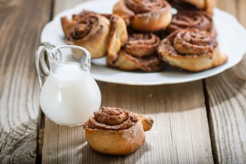 Cinnamon rolls Stock Photos
