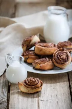 Cinnamon rolls Stock Photos